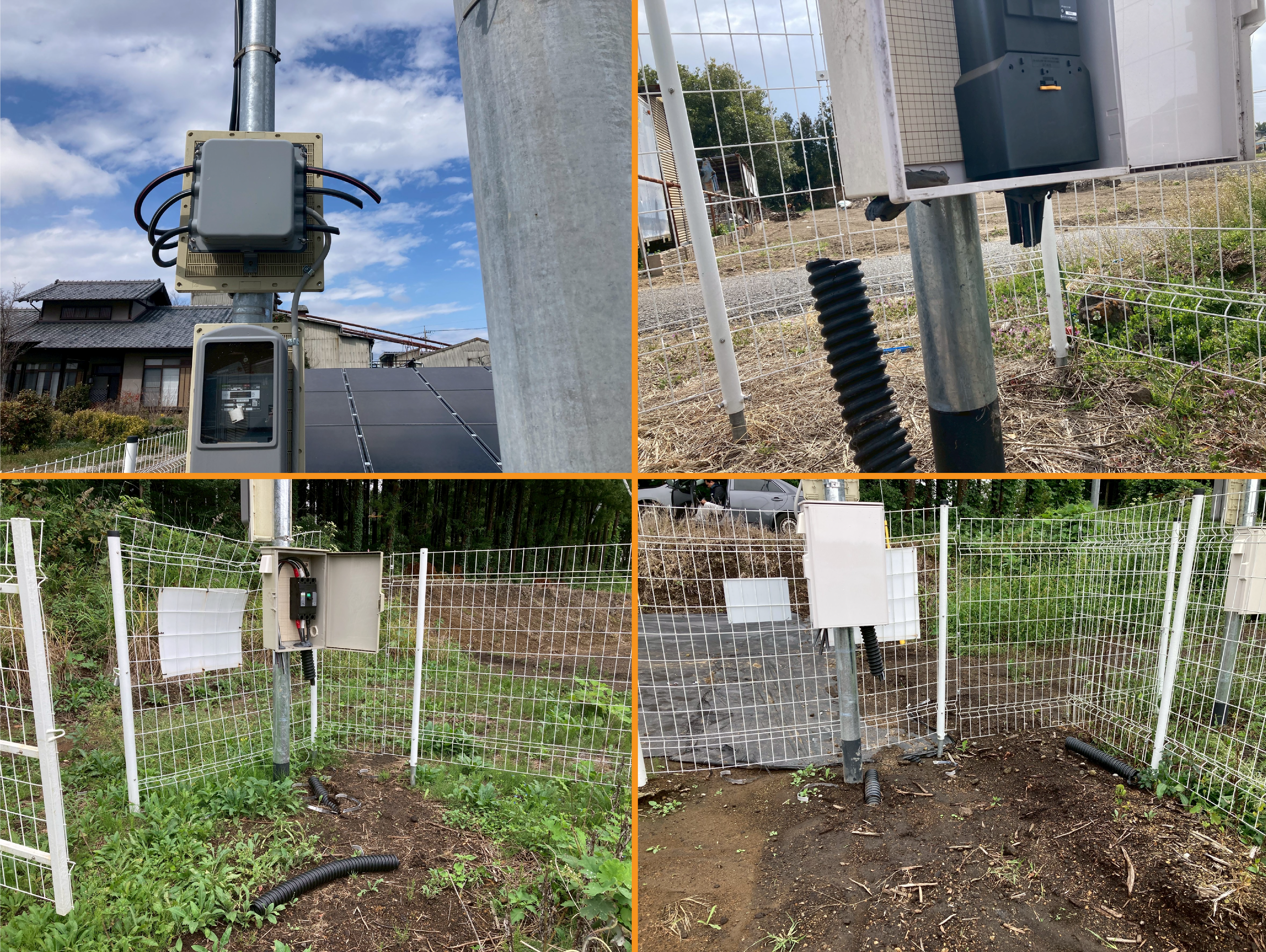 一号柱の銅線切断