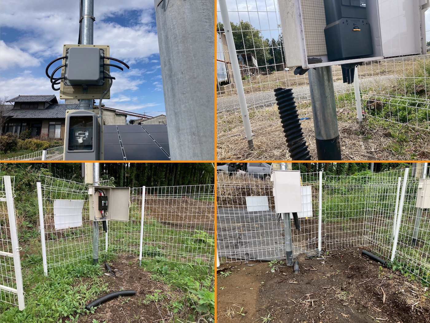 一号柱の銅線切断